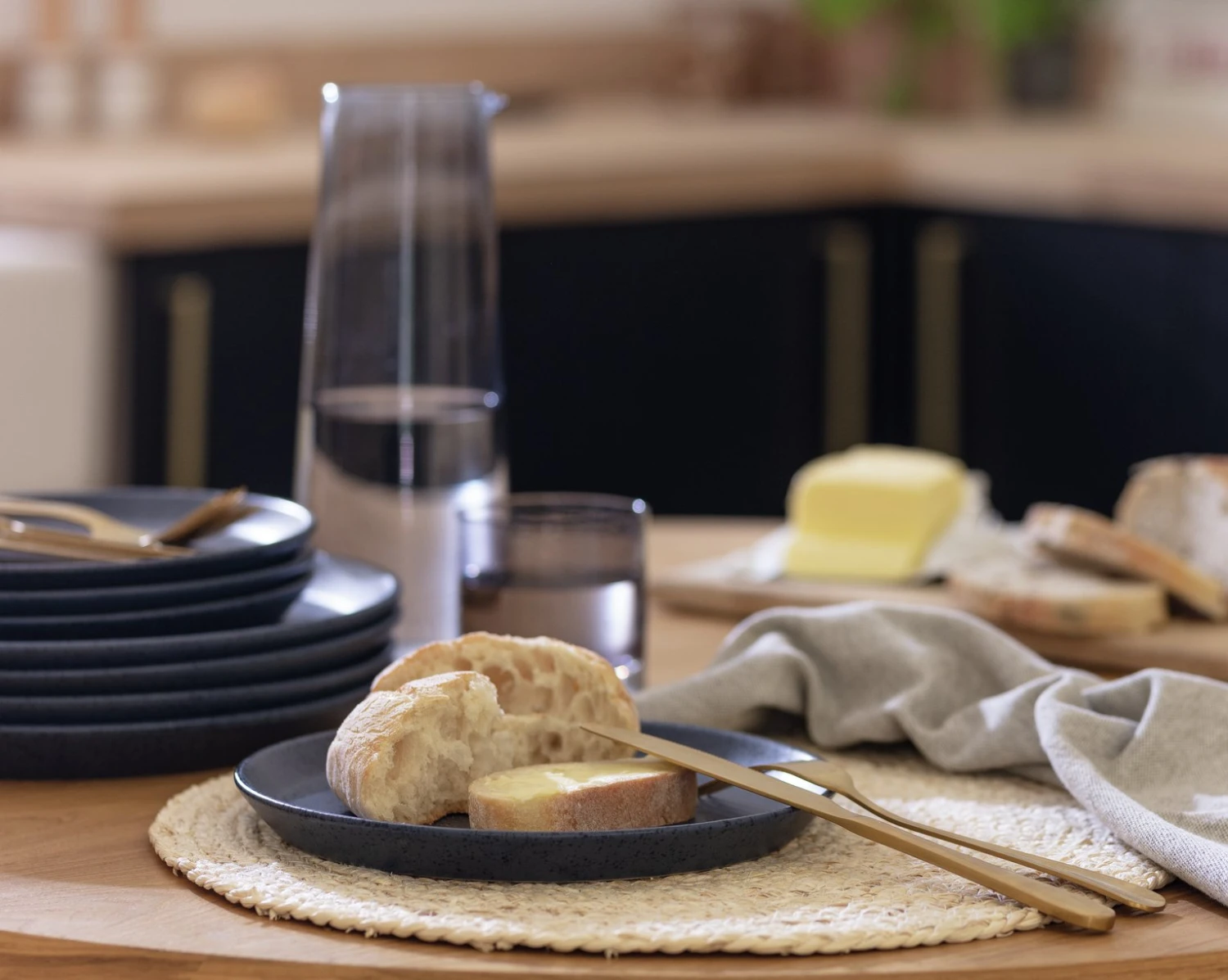 Habitat Addison 4 Piece Stoneware Side Plate - Blue 4 Habitat Addison 4 Piece Stoneware Side Plate - Blue - Image 2