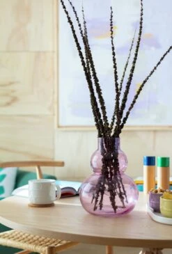 Habitat Bubble Glass Vase - Lilac -Trend Furniture 9542174 R Z001C