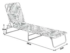 Habitat Global Leaf Folding Sun Lounger - Green -Trend Furniture 9545047 R E001