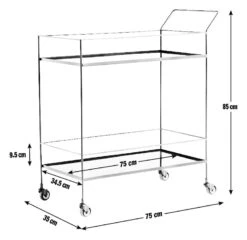 Habitat Monroe Drinks Trolley - Black -Trend Furniture 9547801 R E001