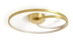 Habitat Pill Metal LED Flush Ceiling Light - Brushed Brass 8 Habitat Pill Metal LED Flush Ceiling Light - Brushed Brass -Trend Furniture 9559851 R Z001C