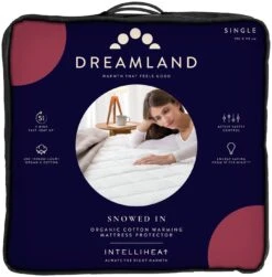 Dreamland Organic Cotton Warming Mattress Protector-Single