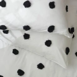 Habitat Cotton Tufted Spot White & Black Bedding Set -Single 11 Habitat Cotton Tufted Spot White & Black Bedding Set -Single -Trend Furniture 9560651 R Z003A