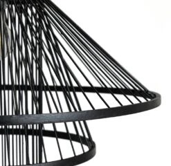 Habitat Wood 3 Tier Pendant Shade - Black -Trend Furniture 9561007 R Z002A