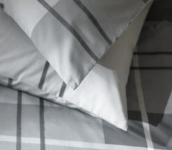 Habitat Check Charcoal Grey Bedding Set - Single -Trend Furniture 9561155 R Z003A