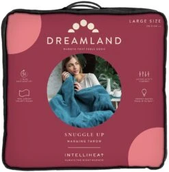 Dreamland Snuggle Up Teal Heated Throw - Large