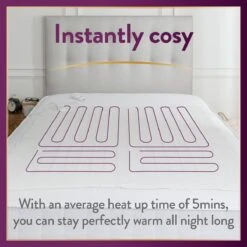 Slumberdown Perfectly Warm Luxury Electric Blanket - Single -Trend Furniture 9564516 R Z008A