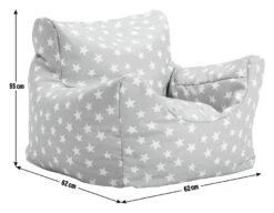 Habitat Kids Funzee Grey Stars Bean Bag -Trend Furniture 9571815 R E001