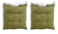 Habitat Citrine Pack Of 2 Seat Cushions - Olive Green