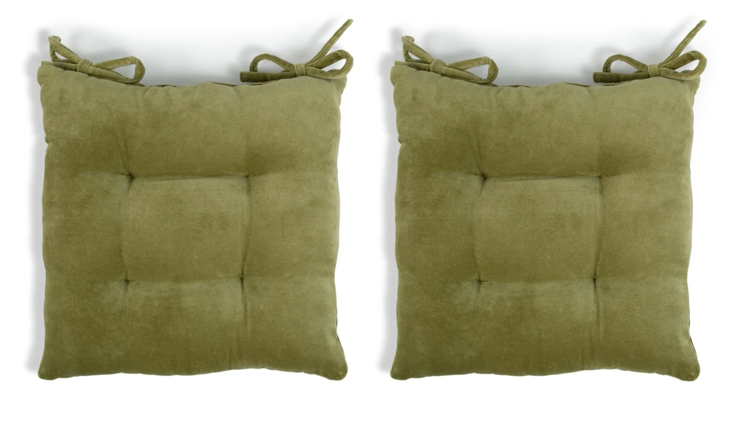 Habitat Citrine Pack Of 2 Seat Cushions - Olive Green 3 Habitat Citrine Pack Of 2 Seat Cushions - Olive Green