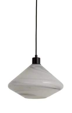 Habitat Lati Marble Glass Pendant - Black & White -Trend Furniture 9573569 R Z002C