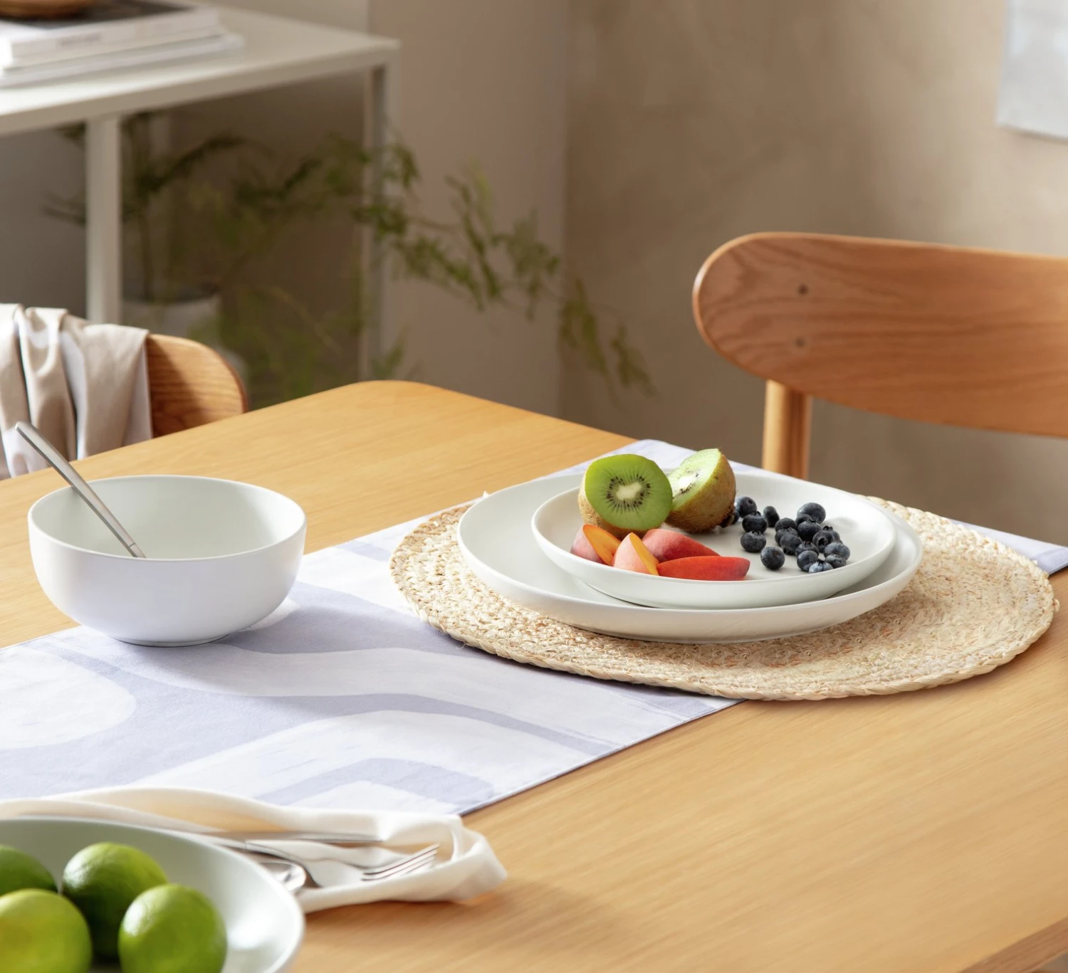 Habitat 12 Piece Stoneware Dinner Set - White 4 Habitat 12 Piece Stoneware Dinner Set - White - Image 2