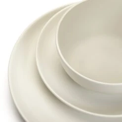 Habitat 12 Piece Stoneware Dinner Set - White 11 Habitat 12 Piece Stoneware Dinner Set - White -Trend Furniture 9577833 R Z005A