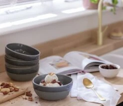 Habitat Evora 4 Piece Stoneware Cereal Bowl - Green 8 Habitat Evora 4 Piece Stoneware Cereal Bowl - Green -Trend Furniture 9578557 R Z001C