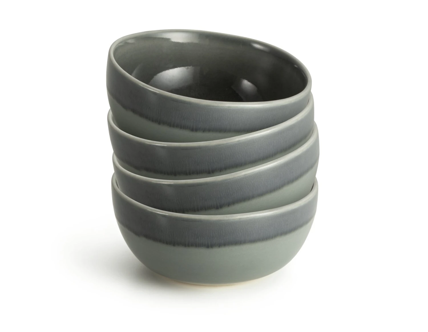 Habitat Evora 4 Piece Stoneware Cereal Bowl - Green 5 Habitat Evora 4 Piece Stoneware Cereal Bowl - Green - Image 3