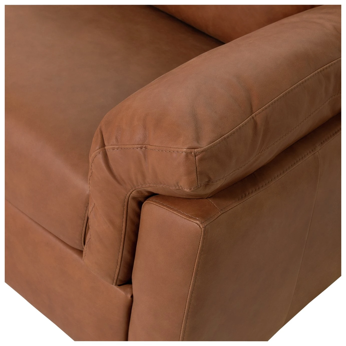 Habitat Florence Leather Left Hand Corner Chaise Sofa - Tan 10 Habitat Florence Leather Left Hand Corner Chaise Sofa - Tan - Image 8