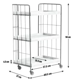 Habitat Kai Wood Drinks Trolley - Black & Mango -Trend Furniture 9579271 R E001