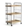 Habitat Kai Wood Drinks Trolley - Black & Mango -Trend Furniture 9579271 R Z001A
