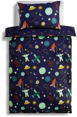 Habitat Kids Glow In The Dark Space Bedding Set - Toddler -Trend Furniture 9581001 R Z002A