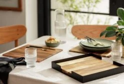 Habitat Set Of 4 Wooden Placemats With Tray -Trend Furniture 9581317 R Z002C