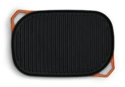 Habitat Large Cast Iron Grill Pan - Orange