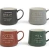 Habitat Set Of 4 Tea & Coffee Slogan Mugs 1 Habitat Set Of 4 Tea & Coffee Slogan Mugs -Trend Furniture 9584211 R Z001A