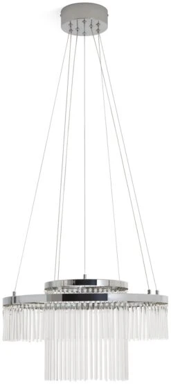 Habitat Yang 2 Tier LED Glass Chandelier - Chrome 9 Habitat Yang 2 Tier LED Glass Chandelier - Chrome -Trend Furniture 9584448 R Z001C