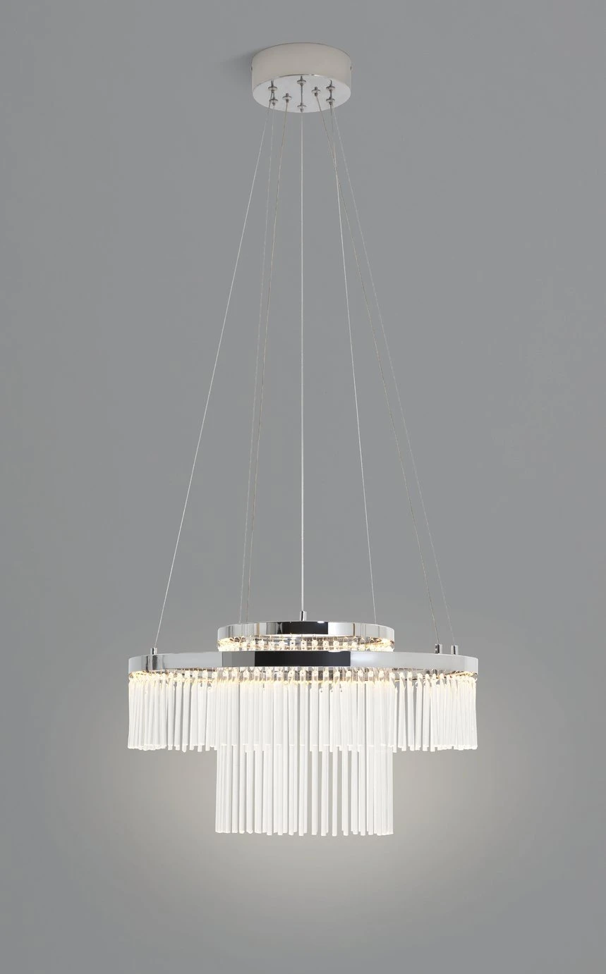 Habitat Yang 2 Tier LED Glass Chandelier - Chrome 8 Habitat Yang 2 Tier LED Glass Chandelier - Chrome - Image 6