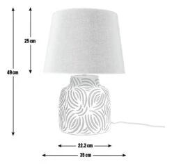 Habitat Lynx Brush Stroke Ceramic Table Lamp - Black & White -Trend Furniture 9585289 R E001