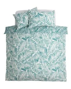 Habitat Abstract Green Leaf & White Bedding Set - Single -Trend Furniture 9593226 R Z002A