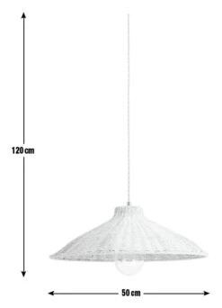 Habitat Apus Rattan Pendant - Whitewash -Trend Furniture 9602155 R E001