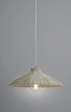 Habitat Apus Rattan Pendant - Whitewash -Trend Furniture 9602155 R Z002C