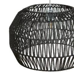 Habitat Neda Rope 55cm Shade - Black -Trend Furniture 9604359 R Z002A