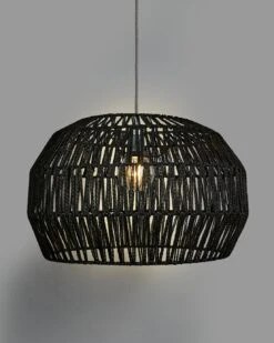 Habitat Neda Rope 55cm Shade - Black -Trend Furniture 9604359 R Z003C