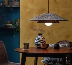 Habitat Guii 2 Tier Rattan Pendant Light - Natural -Trend Furniture 9611050 R Z002C