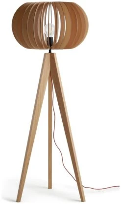 Habitat Achille Ash Wooden Tripod Floor Lamp - Oak -Trend Furniture 9615489 R Z001C