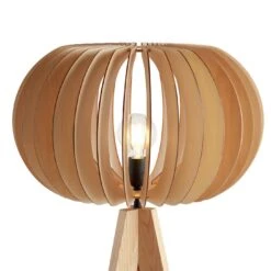 Habitat Achille Ash Wooden Tripod Floor Lamp - Oak -Trend Furniture 9615489 R Z006A