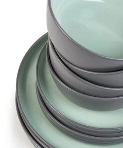 Habitat Two Tone 16 Piece Stoneware Dinner Set 13 Habitat Two Tone 16 Piece Stoneware Dinner Set -Trend Furniture 9626997 R Z005A