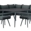 Habitat Malta 6 Seater Rattan Effect Patio Set - Black