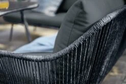 Habitat Malta 6 Seater Rattan Effect Patio Set - Black -Trend Furniture 9630347 R Z009C