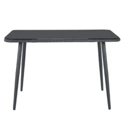 Habitat Malta 6 Seater Rattan Effect Patio Set - Black -Trend Furniture 9630347 R Z016A