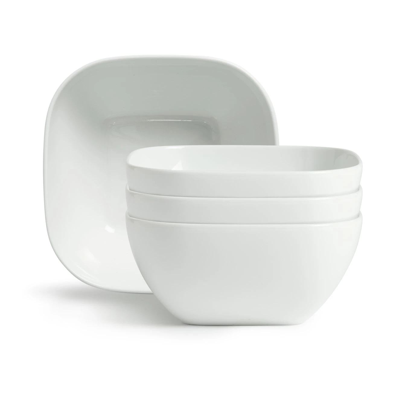 Habitat Riko Square 4 Piece Cereal Bowls - White 3 Habitat Riko Square 4 Piece Cereal Bowls - White