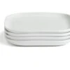Habitat Riko Square 4 Piece Side Plate - White -Trend Furniture 9641439 R Z001A