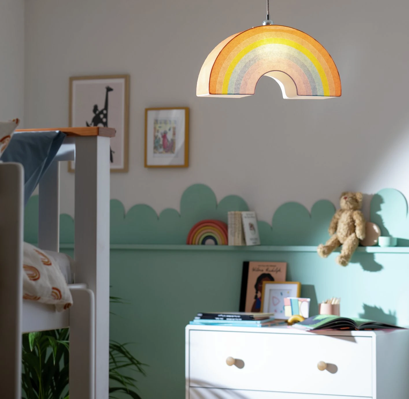 Habitat Kids Rainbow Paper Shade - Multicoloured 3 Habitat Kids Rainbow Paper Shade - Multicoloured