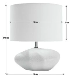 Habitat Ima Pebble Table Lamp - White -Trend Furniture 9669954 R E001